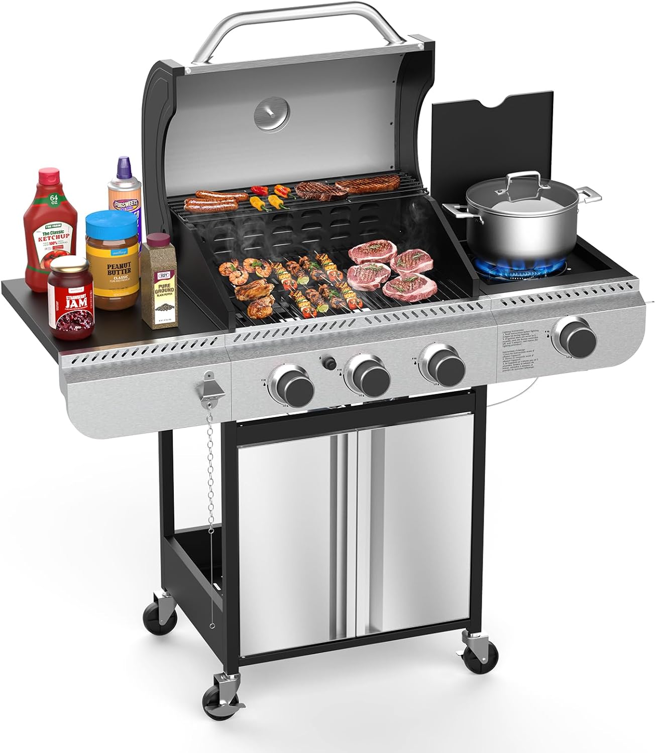 3-Burner Propane Gas Grill